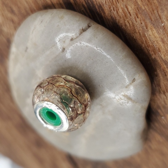 rutilated quartz charm sterling 925 - Picture 2 of 2